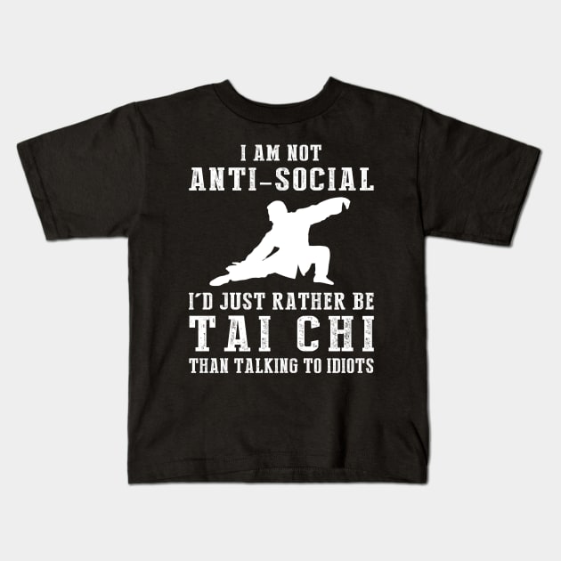 Flowing with Humor - Embrace the Tai Chi Vibes! Kids T-Shirt by MKGift